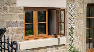 Oak flush windows