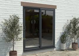 Grey patio doors
